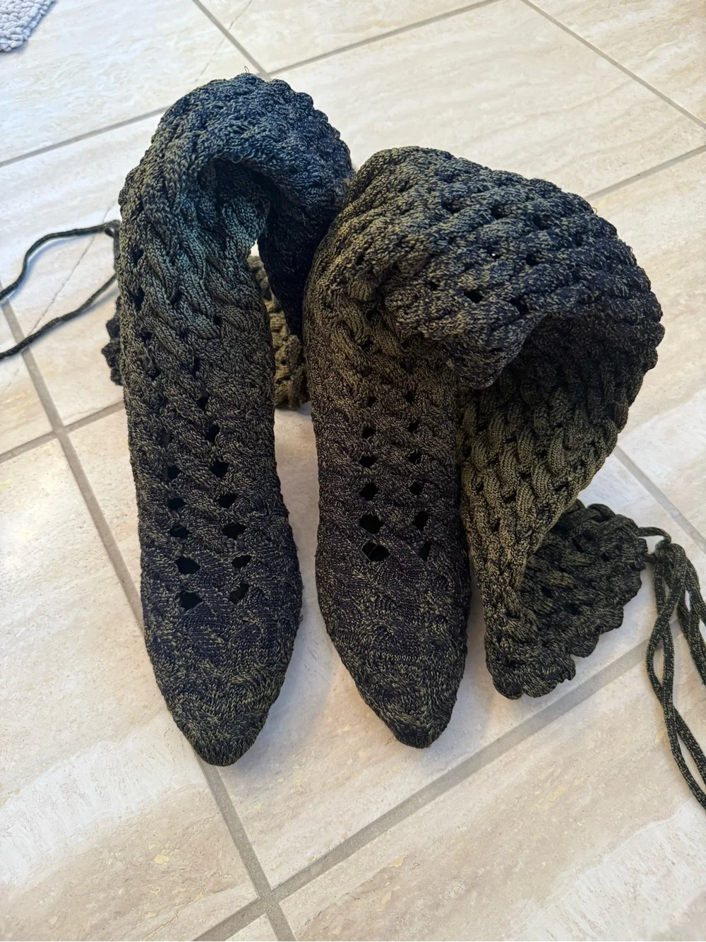 Isa Boulder Exclusive Spiral Cable Over-the-Knee Boots
